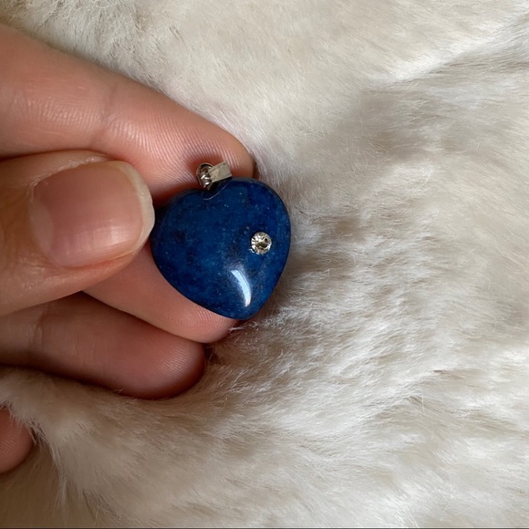 ‼️ Heart shaped gem stone necklace pendant - Picture 6 of 6